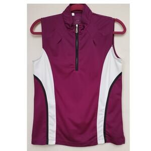 Monterey Club Golf Polo Shirt Tank Top 1/4 Zip Medium